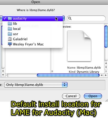 Lame Library Mac Location